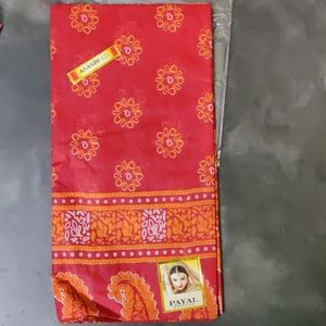 Saree, Colour: Red